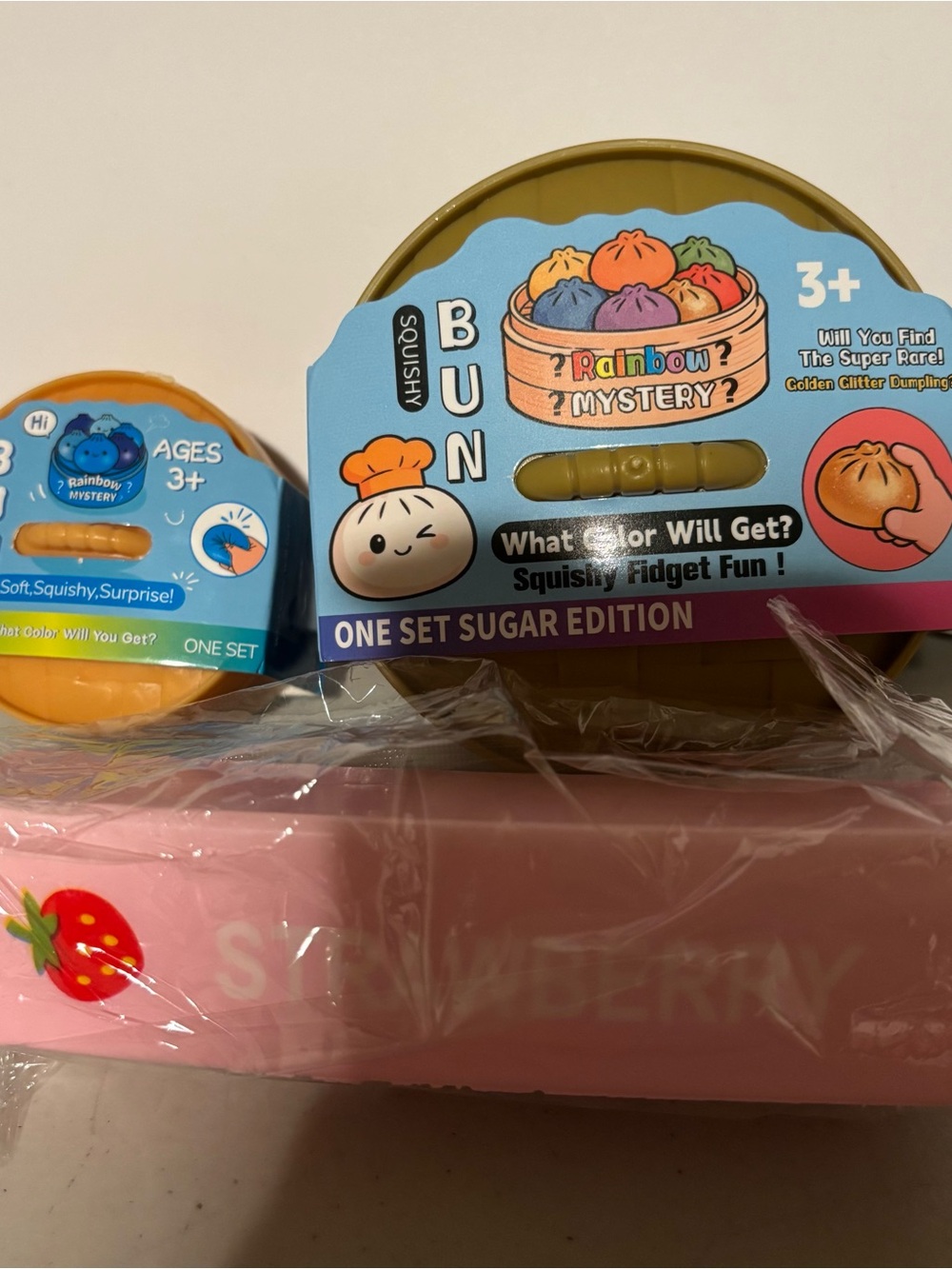 Squishy strawberry butter squishy & dumpling squishy  kids-adults by lot